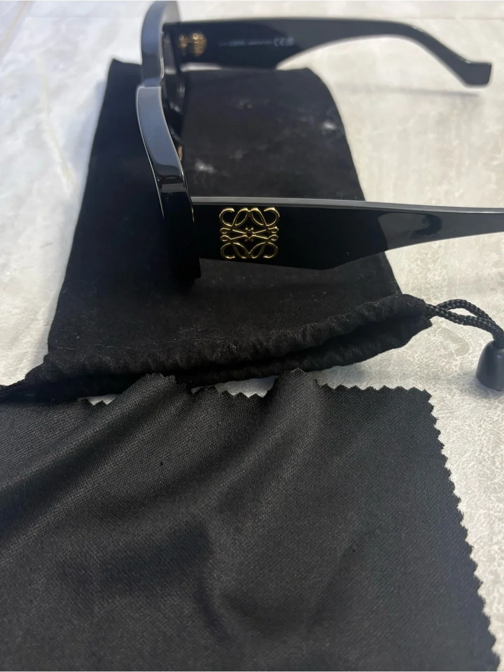 Loewe Black Rectangular Women's Sunglasses